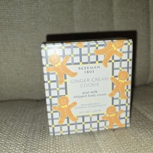 BEEKMAN 1802 Ginger Cream Cookie Whipped Body Cream 8oz NEW w/ Box